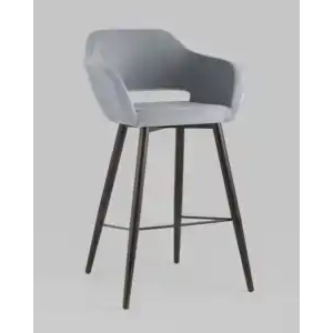 Стул барный Саймон велюр серый УТ000025181 Stool Group (Стул груп)