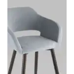 Стул барный Саймон велюр серый УТ000025181 Stool Group (Стул груп)