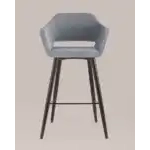 Стул барный Саймон велюр серый УТ000025181 Stool Group (Стул груп)