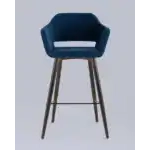 Стул барный Саймон велюр тёмно-синий УТ000025182 Stool Group (Стул груп)