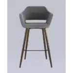 Стул барный Саймон велюр тёмно-серый УТ000025180 Stool Group (Стул груп)