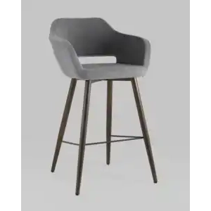 Стул барный Саймон велюр тёмно-серый УТ000025180 Stool Group (Стул груп)