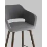 Стул барный Саймон велюр тёмно-серый УТ000025180 Stool Group (Стул груп)