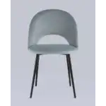 Стул Меган NEW велюр с ромбами серый УТ000035475 Stool Group (Стул груп)