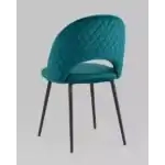 Стул Меган NEW велюр с ромбами сине-зелёный УТ000035477 Stool Group (Стул груп)