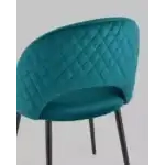 Стул Меган NEW велюр с ромбами сине-зелёный УТ000035477 Stool Group (Стул груп)