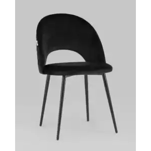 Стул Меган велюр с ромбами черный УТ000025812 Stool Group (Стул груп)