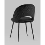 Стул Меган велюр с ромбами черный УТ000025812 Stool Group (Стул груп)