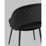 Стул Меган велюр с ромбами черный УТ000025812 Stool Group (Стул груп)
