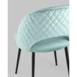 Стул Меган велюр с ромбами пыльно-голубой УТ000025807 Stool Group (Стул груп)
