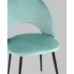 Стул Меган велюр с ромбами пыльно-голубой УТ000025807 Stool Group (Стул груп)