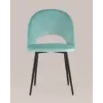 Стул Меган велюр с ромбами пыльно-голубой УТ000025807 Stool Group (Стул груп)