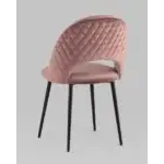 Стул Меган велюр с ромбами пыльно-розовый УТ000025805 Stool Group (Стул груп)