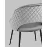Стул Меган велюр с ромбами серый УТ000025809 Stool Group (Стул груп)