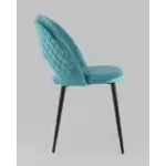 Стул Меган велюр с ромбами сине-зеленый УТ000025814 Stool Group (Стул груп)