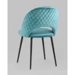 Стул Меган велюр с ромбами сине-зеленый УТ000025814 Stool Group (Стул груп)