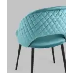 Стул Меган велюр с ромбами сине-зеленый УТ000025814 Stool Group (Стул груп)