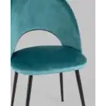 Стул Меган велюр с ромбами сине-зеленый УТ000025814 Stool Group (Стул груп)