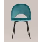 Стул Меган велюр с ромбами сине-зеленый УТ000025814 Stool Group (Стул груп)