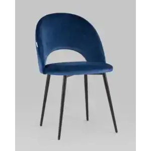 Стул Меган NEW велюр с ромбами синий УТ000035476 Stool Group (Стул груп)