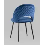 Стул Меган NEW велюр с ромбами синий УТ000035476 Stool Group (Стул груп)