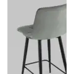 Стул полубарный Джанго велюр серый высота сиденья 60 см УТ000035292 Stool Group (Стул груп)