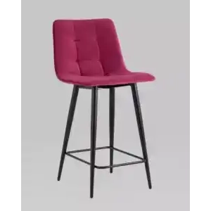 Стул полубарный Джанго велюр винный высота сиденья 60 см УТ000036034 Stool Group (Стул груп)