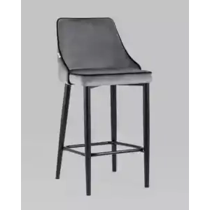 Стул полубарный Коби велюр серый УТ000025305 Stool Group (Стул груп)