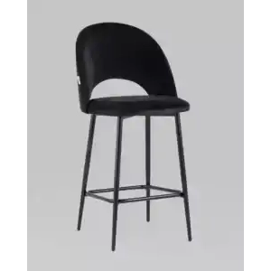 Стул полубарный Меган велюр черный УТ000025280 Stool Group (Стул груп)