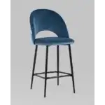 Стул полубарный Меган велюр пыльно-синий УТ000025282 Stool Group (Стул груп)