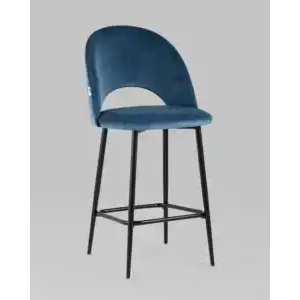 Стул полубарный Меган велюр пыльно-синий УТ000025282 Stool Group (Стул груп)