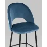 Стул полубарный Меган велюр пыльно-синий УТ000025282 Stool Group (Стул груп)