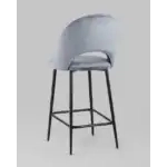 Стул полубарный Меган велюр серый УТ000025283 Stool Group (Стул груп)