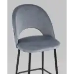 Стул полубарный Меган велюр серый УТ000025283 Stool Group (Стул груп)
