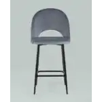 Стул полубарный Меган велюр серый УТ000025283 Stool Group (Стул груп)