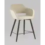 Стул полубарный Саймон велюр бежевый УТ000025179 Stool Group (Стул груп)
