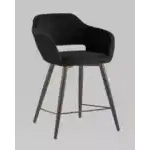 Стул полубарный Саймон велюр черный УТ000025174 Stool Group (Стул груп)