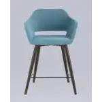 Стул полубарный Саймон велюр пыльно-голубой УТ000025177 Stool Group (Стул груп)