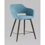 Стул полубарный Саймон велюр пыльно-голубой УТ000025177 Stool Group (Стул груп)