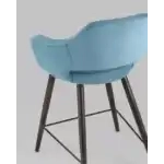 Стул полубарный Саймон велюр пыльно-голубой УТ000025177 Stool Group (Стул груп)