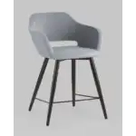 Стул полубарный Саймон велюр серый УТ000025169 Stool Group (Стул груп)