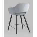 Стул полубарный Саймон велюр серый УТ000025169 Stool Group (Стул груп)