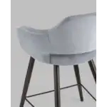 Стул полубарный Саймон велюр серый УТ000025169 Stool Group (Стул груп)