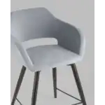 Стул полубарный Саймон велюр серый УТ000025169 Stool Group (Стул груп)