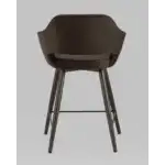 Стул полубарный Саймон велюр тёмно-коричневый УТ000025175 Stool Group (Стул груп)