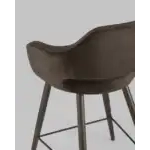 Стул полубарный Саймон велюр тёмно-коричневый УТ000025175 Stool Group (Стул груп)