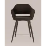 Стул полубарный Саймон велюр тёмно-коричневый УТ000025175 Stool Group (Стул груп)