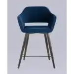Стул полубарный Саймон велюр тёмно-синий УТ000025170 Stool Group (Стул груп)