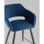 Стул полубарный Саймон велюр тёмно-синий УТ000025170 Stool Group (Стул груп)