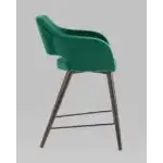 Стул полубарный Саймон велюр тёмно-зелёный УТ000025172 Stool Group (Стул груп)